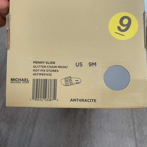 NEW Michael Kors Penny slide glitter chain slipper - Picture 4 of 4